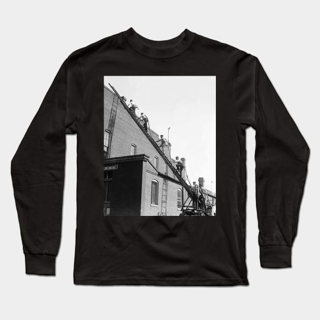 Firemen Training School, 1920. Vintage Photo Long Sleeve T-Shirt by historyphoto